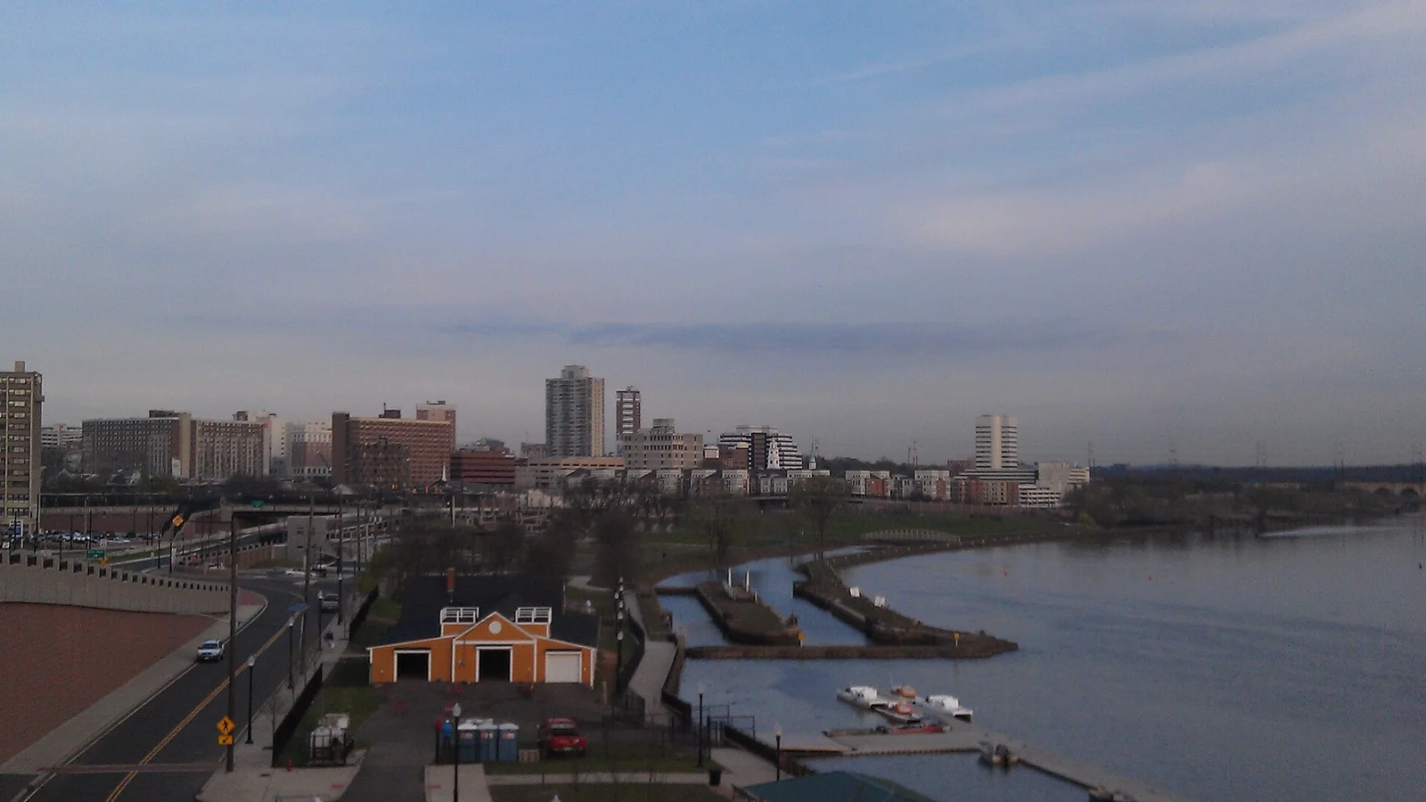 property management in New Brunswick NJ — Downtown New Brunswick skyline over the Raritan River (New Brunswick, Middlesex County, NJ)